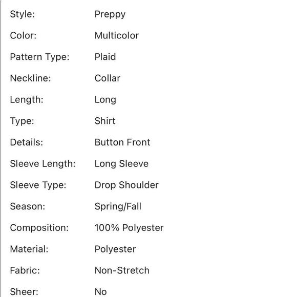 ✨2xHP✨Plaid Drop Shoulder Button Up Top✨ - Picture 7 of 7